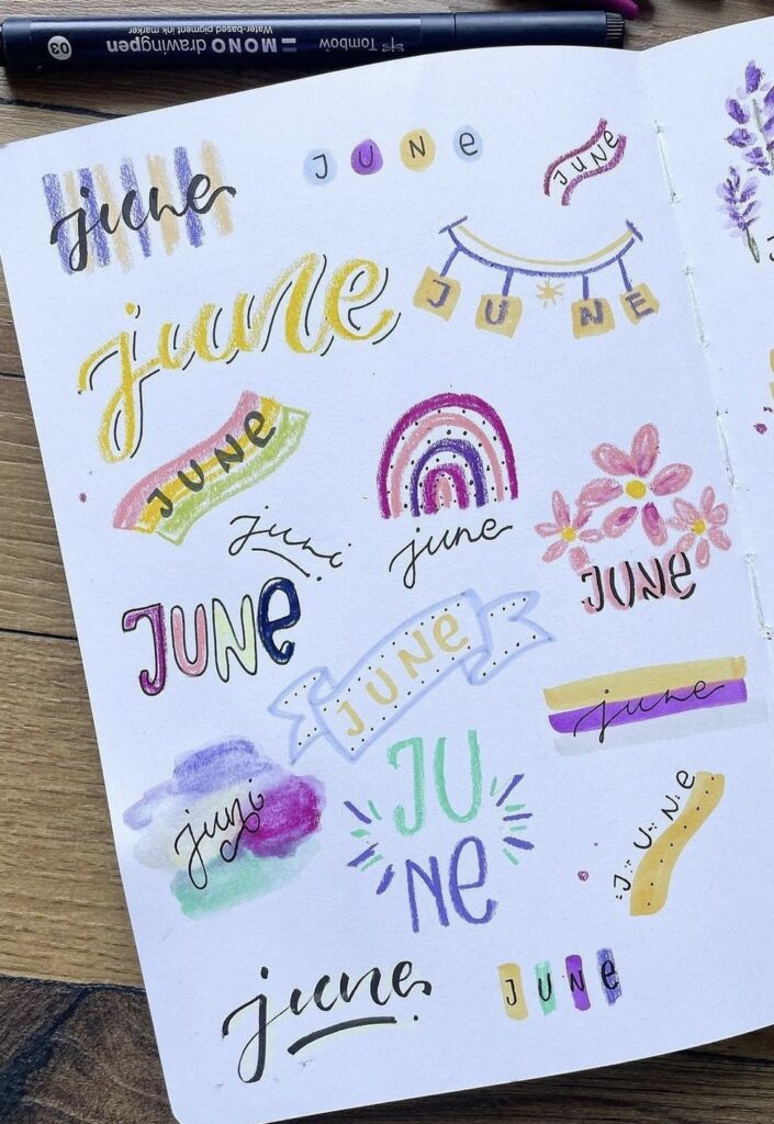 31 Unique June Bujo Headers to Add Charm to Your Pages - atinydreamer