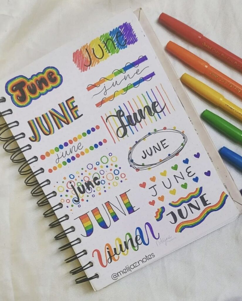 31 Unique June Bujo Headers To Add Charm To Your Pages - Atinydreamer