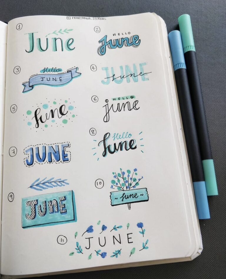 31 Unique June Bujo Headers to Add Charm to Your Pages - atinydreamer