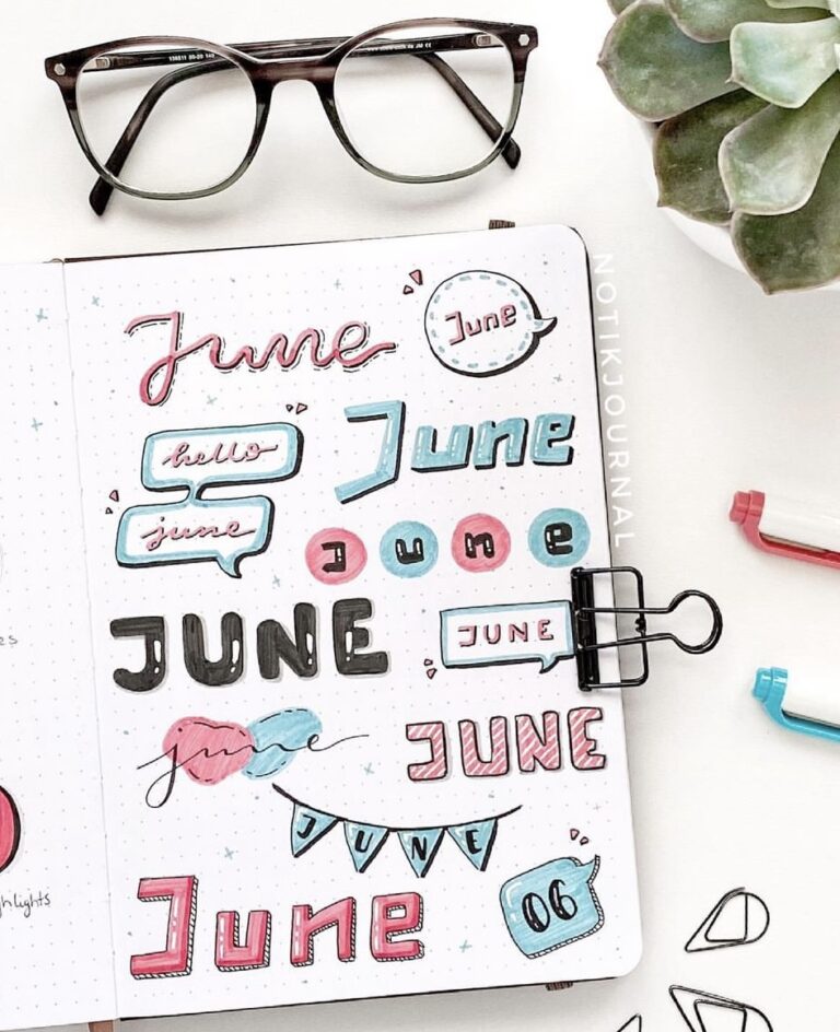 31 Unique June Bujo Headers to Add Charm to Your Pages - atinydreamer