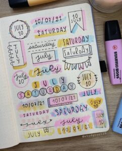 31 Best July Bujo Headers to add color to your spreads - atinydreamer