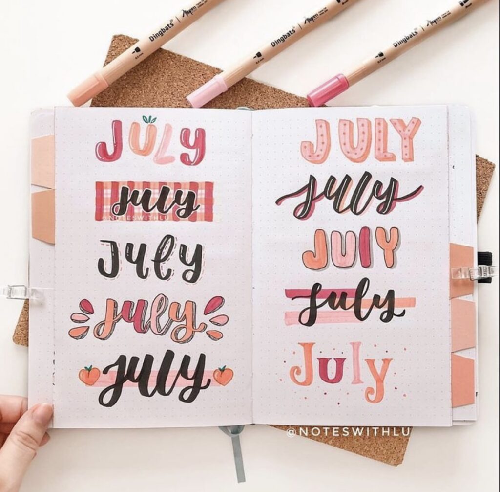 31 Best July Bujo Headers to add color to your spreads - atinydreamer