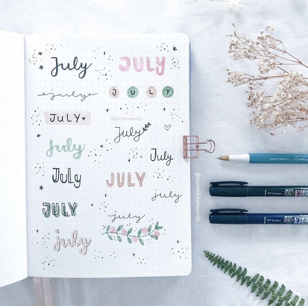 31 Best July Bujo Headers to add color to your spreads - atinydreamer