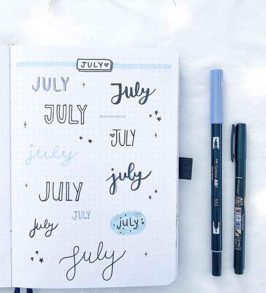 31 Best July Bujo Headers to add color to your spreads - atinydreamer