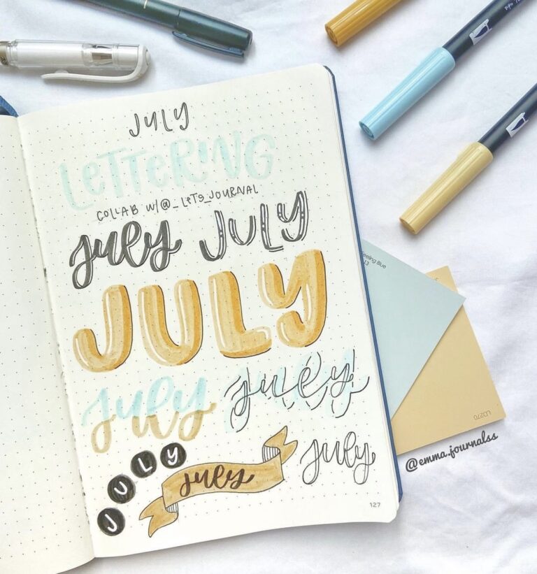 31 Best July Bujo Headers to add color to your spreads - atinydreamer