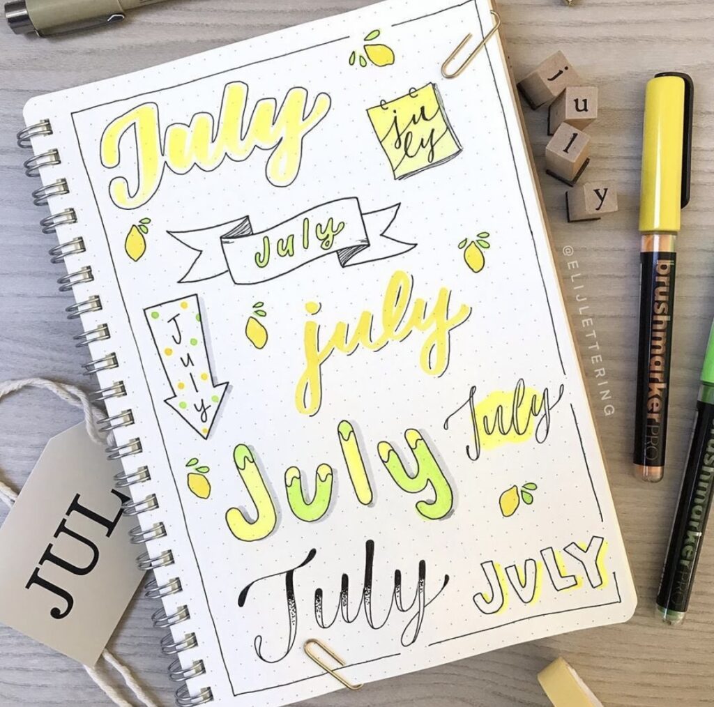 31 Best July Bujo Headers to add color to your spreads - atinydreamer