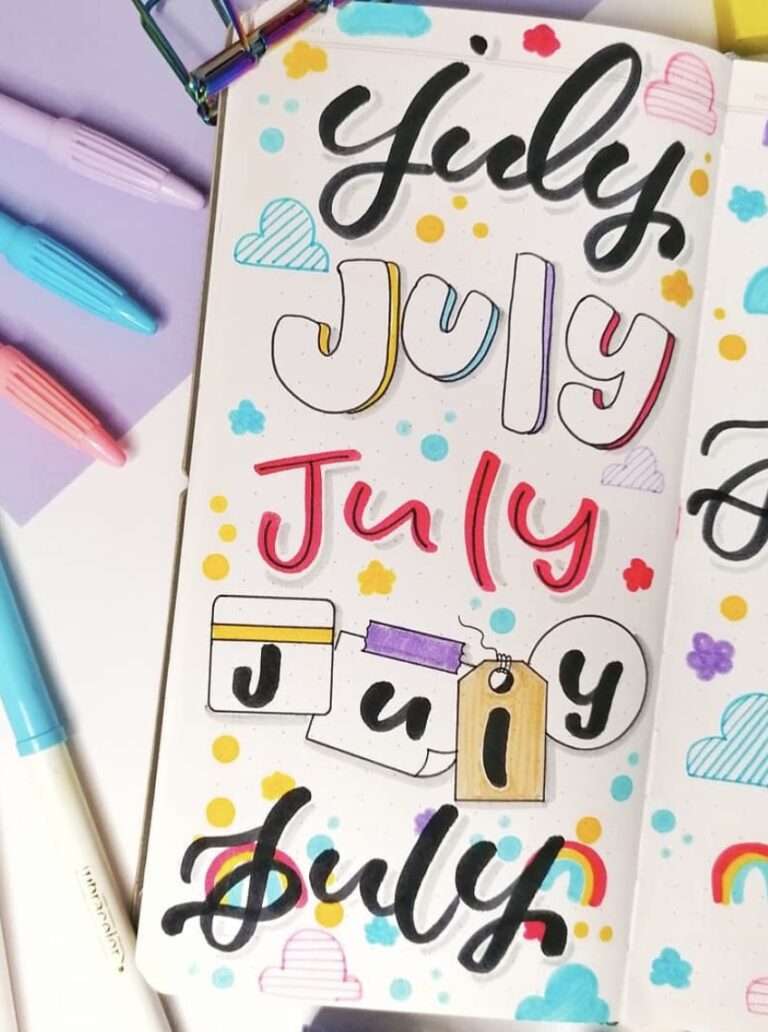 31 Best July Bujo Headers to add color to your spreads - atinydreamer