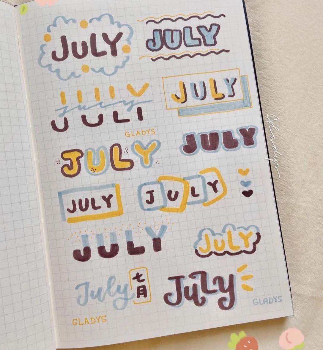 31 Best July Bujo Headers To Add Color To Your Spreads - Atinydreamer