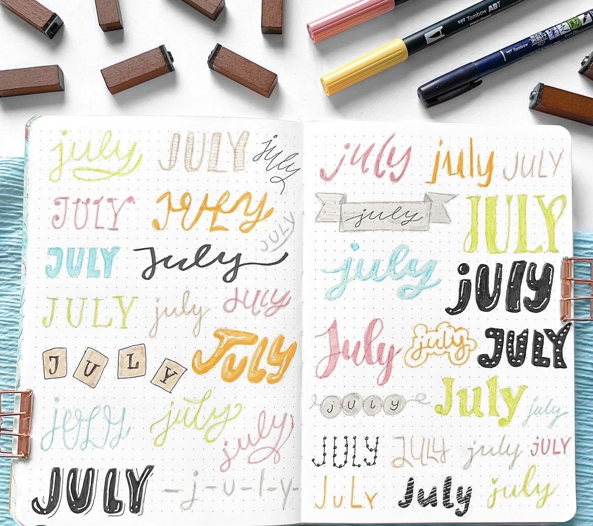 31 Best July Bujo Headers to add color to your spreads - atinydreamer