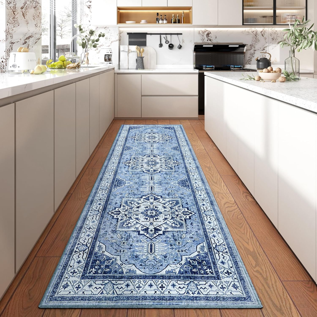 16 Best Washable Blue Runner Rugs for Your Entryway - atinydreamer